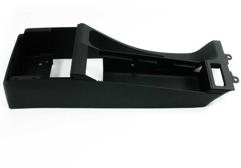Consola apoyabrazos central OEM 51168218305 para BMW Serie 3 E46 (1997-2006). Color negro. Original BMW.