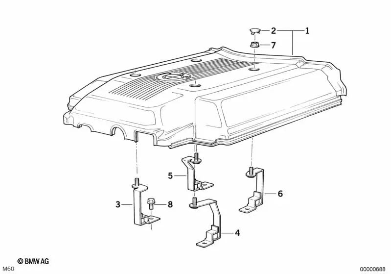 Capota Insonorizada para BMW Serie 7 E38 (OEM 11611745610). Original BMW.