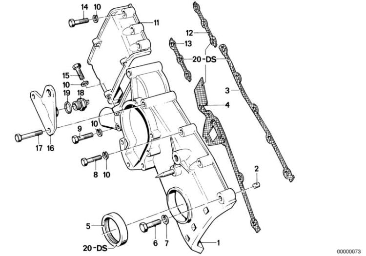 Tapa de motor OEM 11141276440 para BMW 1502, 1600, 1600GT, 1602, E21, E30, E12, E28. Original BMW.