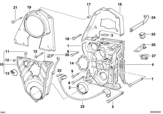 OEM 121415092 Betreffclip für BMW E30, E36, E34, ideal für motorische Merkmale und andere Bereiche. Kompatibel mit 316i -Modellen und mehr. Original BMW.