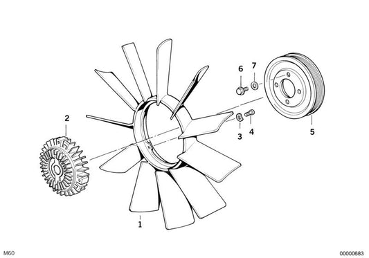 Polea del cigüeñal OEM 11511401154 para BMW E36 M3 (todos los modelos y variantes con motor S50) y Z3 M. Original BMW.