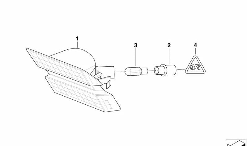 Esquerda OEM intermitente lateral branco 63137165809 para BMW E63, E64. BMW original.