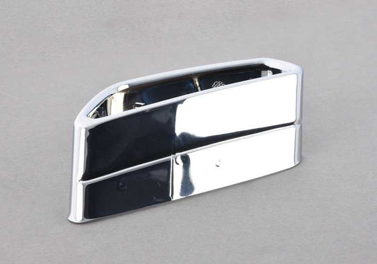Embellecedor de escape cromado izquierdo OEM 18308631958 para BMW G30, G31, G38, G32, G11. Compatible con paquetes M Aerodinámicos. Original BMW.