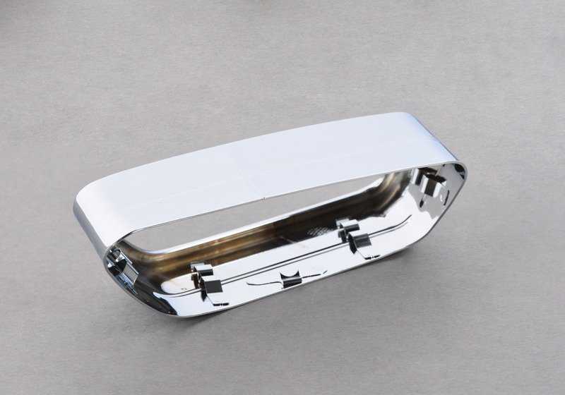 Izquierdo OEM verchromt Abgasverzierung 18308631958 für BMW G30, G31, G38, G32, G11. Kompatibel mit madenamischen Paketen. Original BMW.