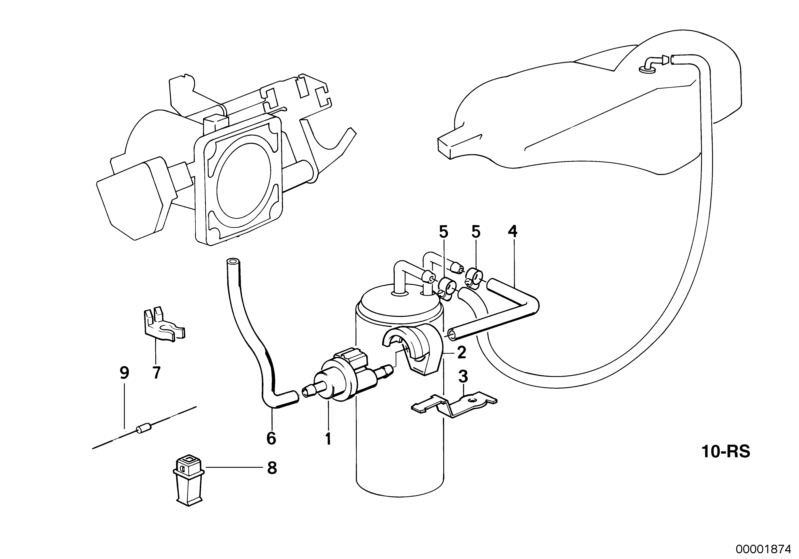 Tubo de ventilación OEM 13901726980 para BMW E34 520i y 525i con motor M50. Compatible con modelos manuales y automáticos de tracción trasera (1989-1996). Original BMW.