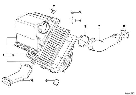 Sleeve d'admission OEM 1371242931 pour la série BMW 5 E34. Pièce BMW originale.