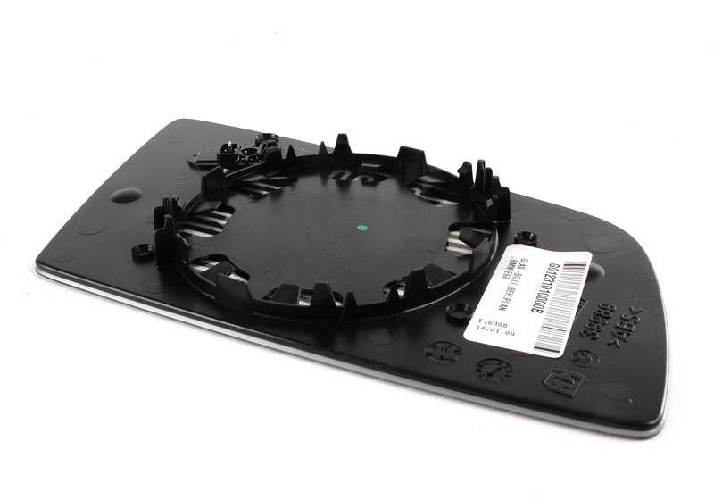 Heated flat mirror glass left for BMW E60, E61, E63, E64 (OEM 51167065083). Original BMW