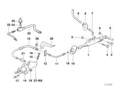 Tubería a rosca OEM 21521162151 para BMW Serie 3 E36 (316i, 318i) y más. Original BMW.