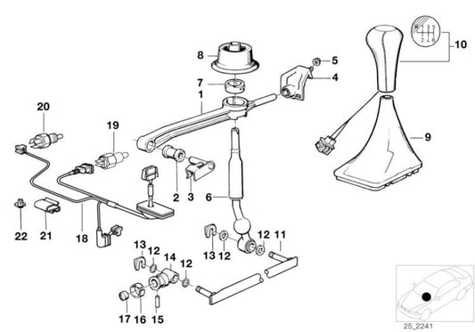 Varilla de conexión recta OEM 25111204438 para BMW 5' E12, 5' E34, 6' E24. Original BMW.