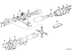 Vis de broche pour BMW E34, E32 (OEM 26111226556). BMW d'origine