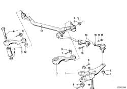 Palanca guía de dirección OEM 32211116761 para BMW Serie 7 E23 (728, 728i) Manual y Automático. Original BMW.