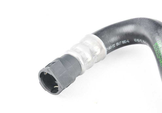 Tubería de retorno del radiador de aceite OEM 17227583164 para BMW F01, F01N, F02, F02N, F04. Original BMW.