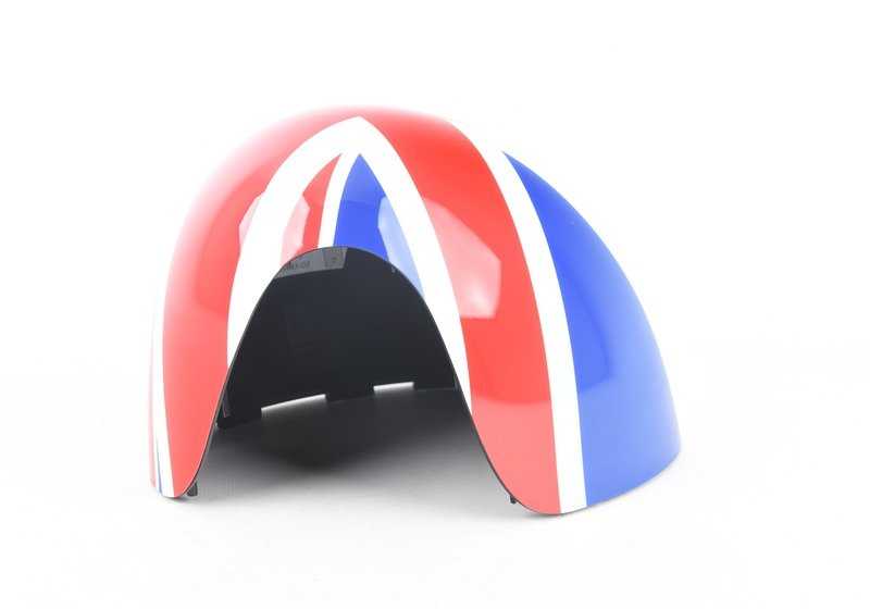 Tapa del retrovisor izquierdo Union Jack OEM 51162409443 para MINI F56, F55, Clubman F54, Cabrio F57, Countryman F60. Original MINI.