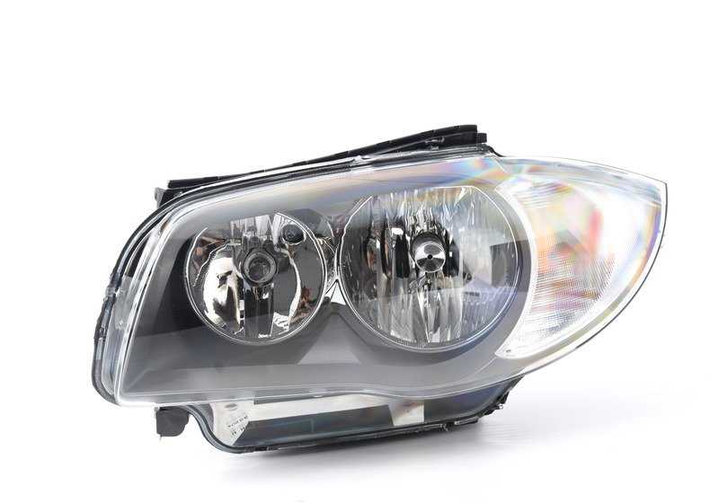 Faro delantero izquierdo OEM 63117193387 para BMW Serie 1 E81, E87 LCI, E82, E88. Original BMW.