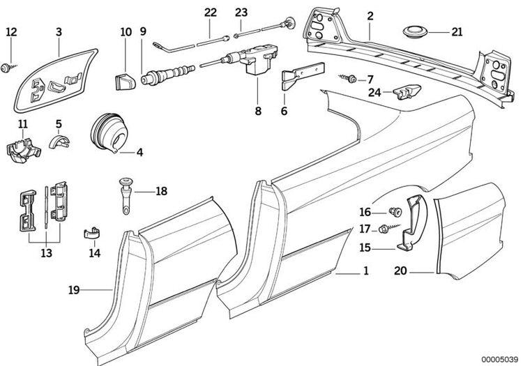 Original Bmw Bisagra Tapón De Gasolina Para E31 E38 E39 E53. Recambios