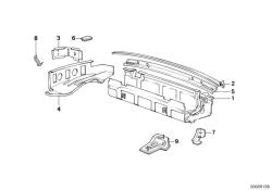 Soporte para cable Bowden OEM 41211935690 para BMW E30 318i, 320i. Original BMW.