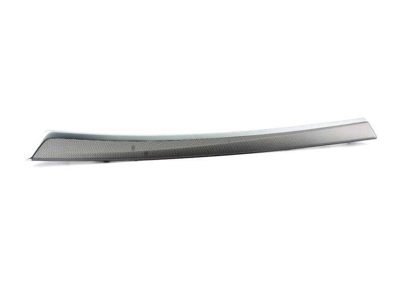Moldura de puerta en aluminio delantero izquierdo OEM 51418050163 para BMW F10, F11, F18. Original BMW.