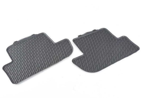 Alfombrillas de goma originales OEM 51472163803 para BMW F06, F12, F13, F06 xDrive, F12 xDrive, F13 xDrive. Antideslizantes, a medida y resistentes al agua. Juego trasero. Original BMW.