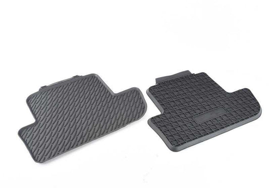 Alfombrillas de goma originales OEM 51472163803 para BMW F06, F12, F13, F06 xDrive, F12 xDrive, F13 xDrive. Antideslizantes, a medida y resistentes al agua. Juego trasero. Original BMW.