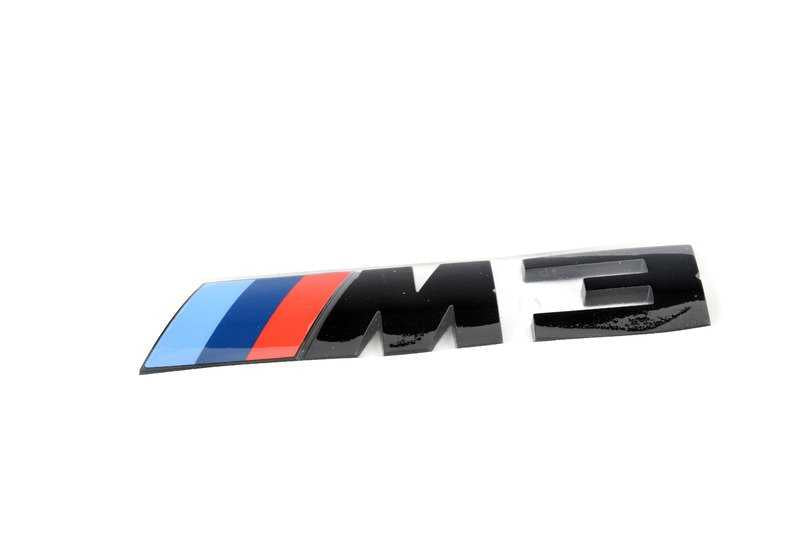 Emblema Omrololor 51148068580 per BMW F80 M3. Compatibile con i modelli: F80 M3 (3C91, 3C92, 8M91, 8M92). Emblema adesivo con strisce colorate M. BMW originale.