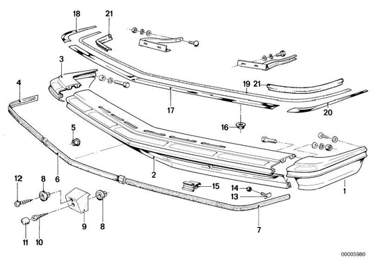 Linksabdeckung für BMW E24 (OEM 51111838797). Original BMW