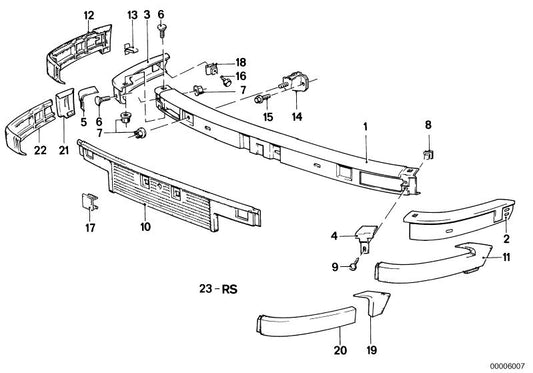 Embellecedor delantero derecho imprimado OEM 51111959888 para BMW E30 {316i, 318i, 316} (todos los modelos compatibles). Pieza original BMW.