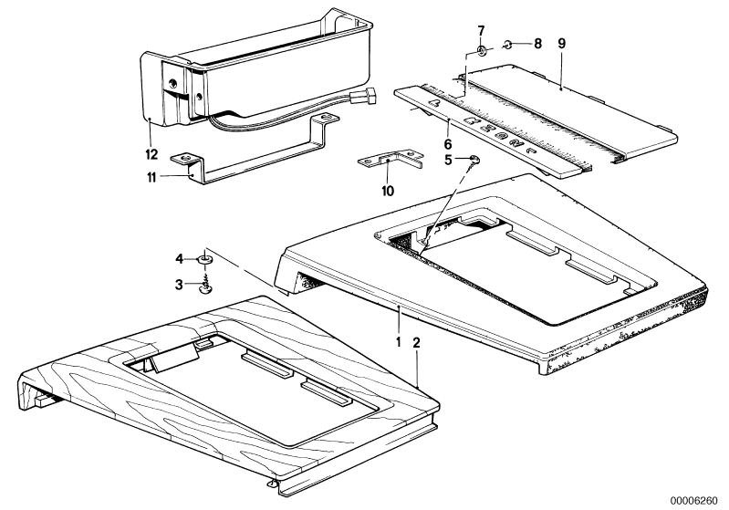 Indicateur de vitesse OEM 51161905955 pour la série BMW 7 E23. Pièce BMW d'origine, partie de l'ensemble du sélecteur de vitesse (4HP22).