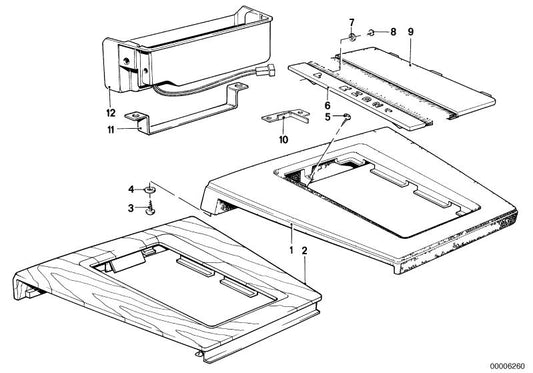 OEM 51161905955 gear indicator for BMW 7 E23 Series. Original BMW piece, part of the set of the gear selector (4HP22).