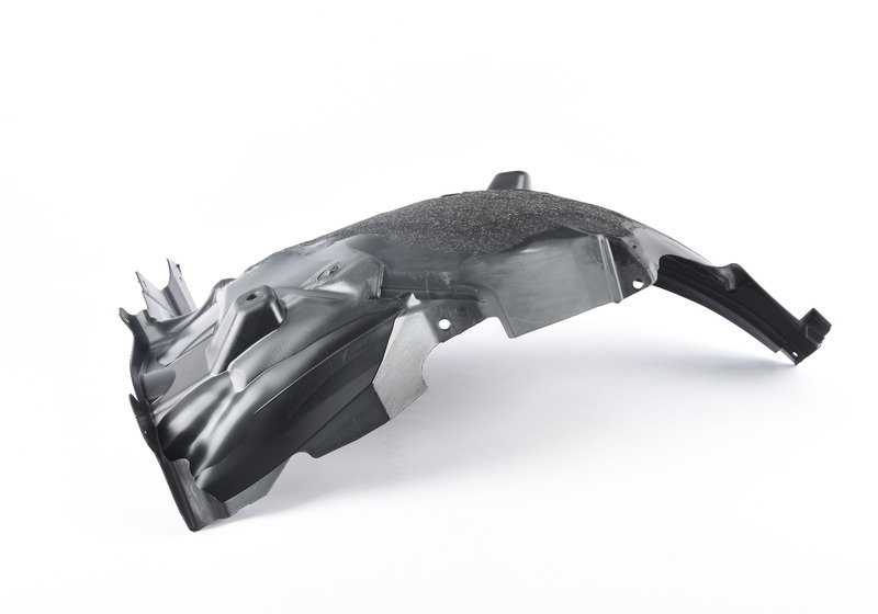 Cubierta del paso de rueda trasera delantera izquierda para BMW I01, I01N (OEM 51717368601). Original BMW