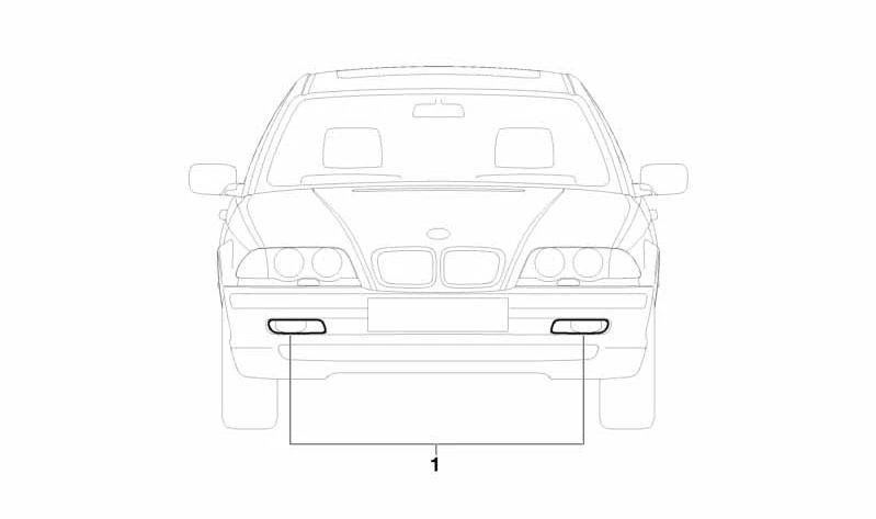 Kit de Faros Antiniebla OEM 63170010517 para BMW E39 (Todos los modelos compatibles). Original BMW.