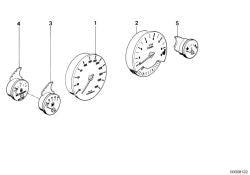 Fuel Gauge OEM 62131378563 for BMW 5 Series E34, 7 Series E32. Genuine BMW.