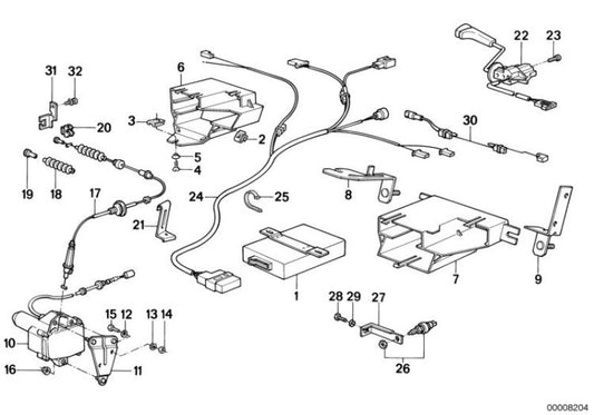Soporte OEM 65711369845 para BMW Serie 5 E28, 518, 520i. Original BMW.