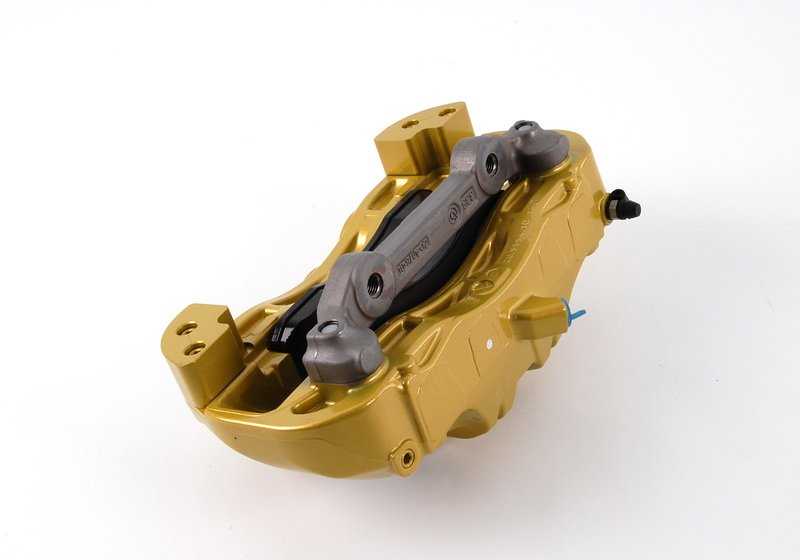 Pinza de freno delantera derecha M Performance OEM 34116786742 para BMW E81, E82, E87, E88, E90, E91, E92, E93. Original BMW.