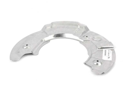 Placa protectora de freno izquierda OEM 34112284431 para BMW Serie 5 F10 y Serie 6 F06, F06N, F12, F12N, F13, F13N. Original BMW.