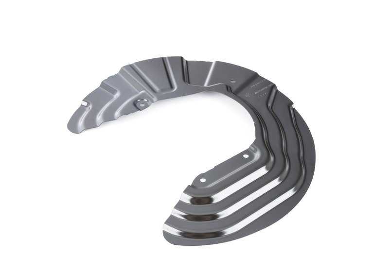 Chapa protectora freno delantero izquierdo OEM 34106787513 para BMW X3 F25 (sDrive18d, sDrive20i) y BMW X4 F26. Original BMW.