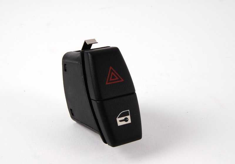 Interruptor de luces de emergencia y cierre centralizado OEM 61316919506 para BMW E60, E60N, E61, E61N, E63, E63N, E64, E64N, E84, E83, E83N, E70, E70N, E71, E72, E89. Original BMW.