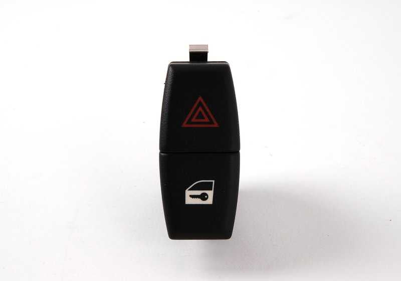 Interruptor de luces de emergencia y cierre centralizado OEM 61316919506 para BMW E60, E60N, E61, E61N, E63, E63N, E64, E64N, E84, E83, E83N, E70, E70N, E71, E72, E89. Original BMW.