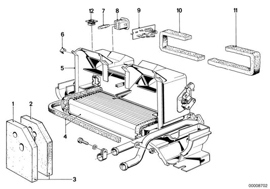 Resistência ao aquecimento do OEM 64111380029 para BMW E21, E28. Peça original da BMW, ideal para problemas de ventilação ou aquecimento interno. Compatibilidade garantida em modelos com sistemas Sphic.