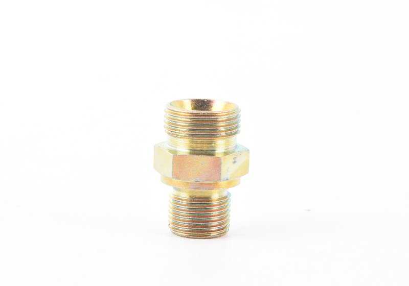 Conector roscado OEM 11421284878 para BMW E30, E28 y E23. Compatible con modelos 324td, 524 TD, 732i con motores M21 y M30. Pieza original BMW.