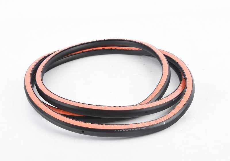Junta goma puerta trasera izquierda OEM 51229070563 para BMW E39 (todos los modelos compatibles). Original BMW.