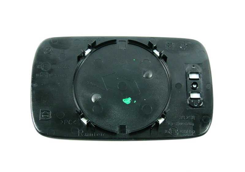 Cristal de espejo retrovisor convexo OEM 51168119714 para BMW E36 y E34. Original BMW.