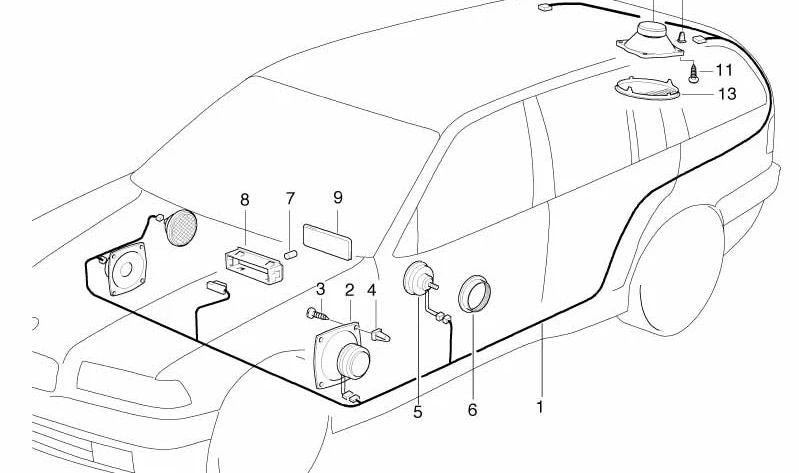 Altoparlante acuto OEM 65138362940 per BMW E36. BMW originale BMW.