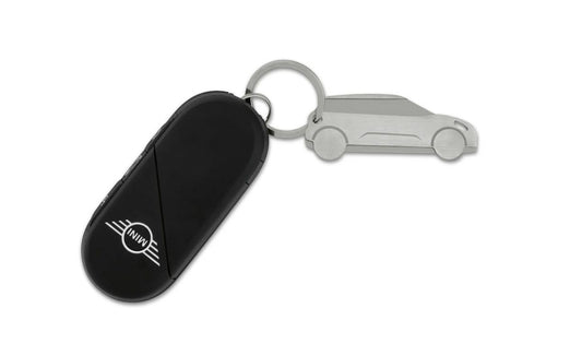 OEM 80275B320E8 MINI Silver Cooper Keychain Valid for Mini. Original Mini.