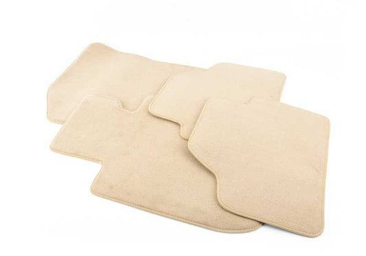 Alfombrillas de moqueta beige OEM 51477316631 para BMW X1 E84 con xDrive. Juego completo (delanteras y traseras). Original BMW.