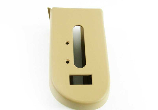 Embellecedor derecho reposacabezas OEM 52107003548 para BMW E46. Color beige claro. Pieza original BMW.
