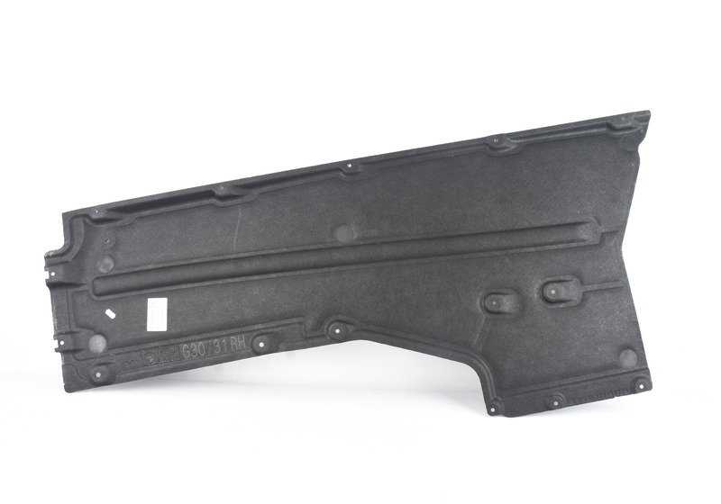 Cubierta inferior lateral derecha OEM 51757351448 para BMW G30 (modelos 520e, 530e del 2017 al 2023). Pieza original BMW.