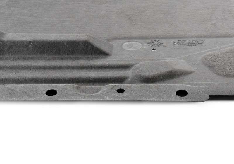 Protector inferior izquierdo depósito OEM 51757377131 para BMW X5 F15 xDrive40e. Compatible con modelos híbridos enchufables (PHEV) 2015-2018. Original BMW.