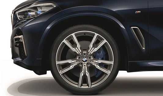 Alloy wheels M V-Radio 747 of 22 "OEM 36116856025 for BMW X5 G05 and X6 G06. Black Bicolor Finish II Bright. Original BMW.