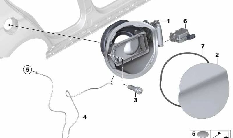 Tampa superior para BMW F20N (OEM 51177434640). BMW original