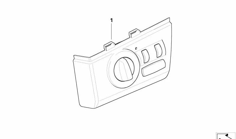 Interruptor de luces OEM 61313415104 para BMW E83. Unidad de control de luces original BMW.